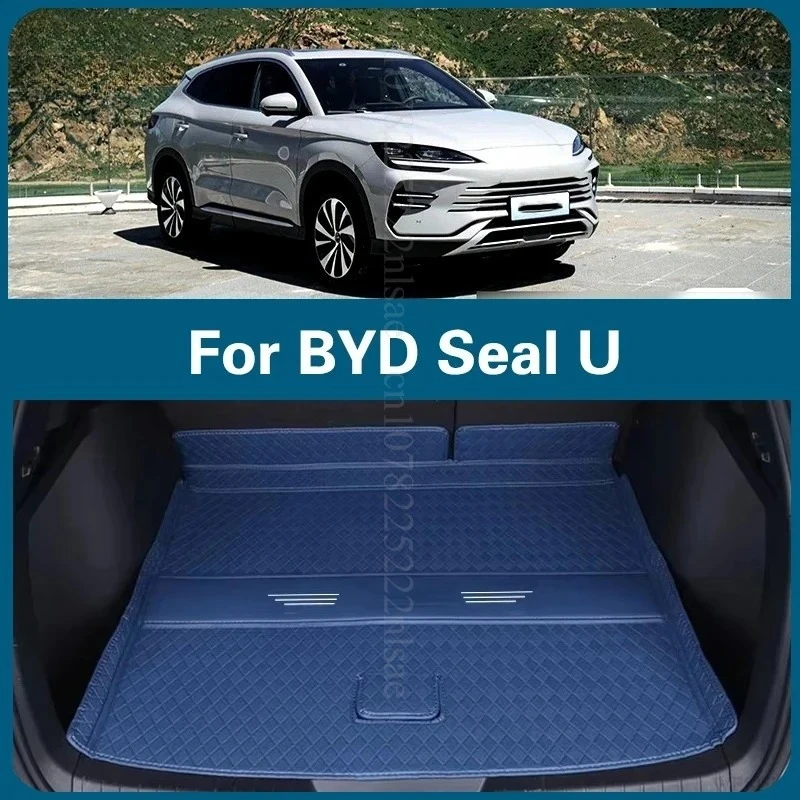 Car Trunk Mat For BYD Seal U EV 2025 SongPlus DMI Cargo Boot Liner Tray Waterproof Bottom Protector Pad Car Interior Accessories