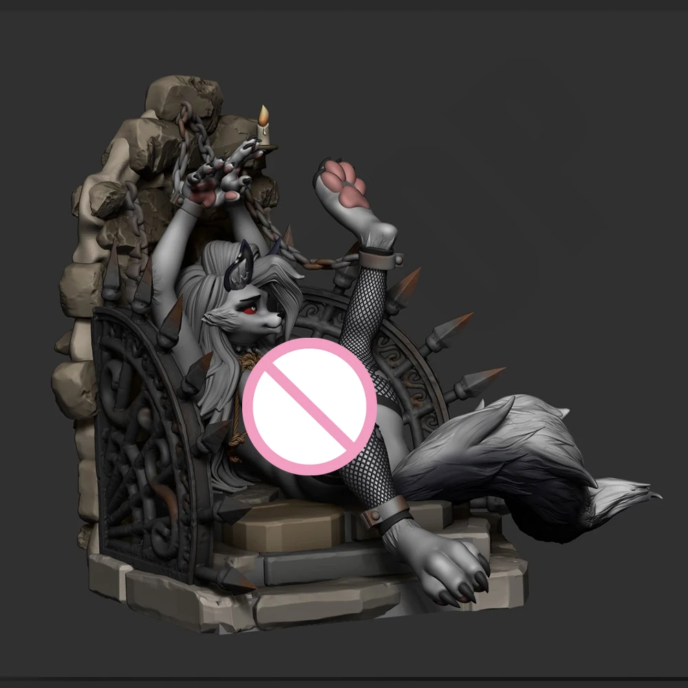 1/24 ثلاثية الأبعاد الطباعة أطقم منمذجة مثير الثعلب NSFW لونا مسجون أنيمي نموذج لجسم عدة لتقوم بها بنفسك مصغرة تخفيض تمثال اللعب غير مصبوغ #3