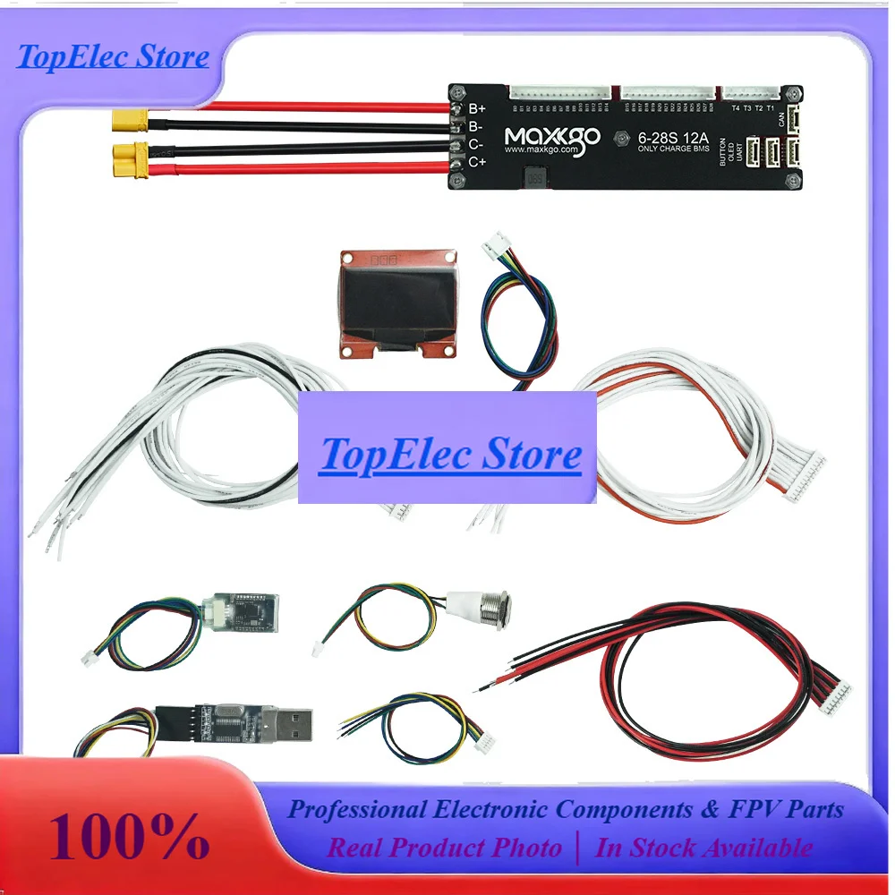 TopESMAXKGO 24S 30S 28S Only Charge BMS Board For Lithium Battery Passive Balance BMS Protection Plate For Electric Skateboard