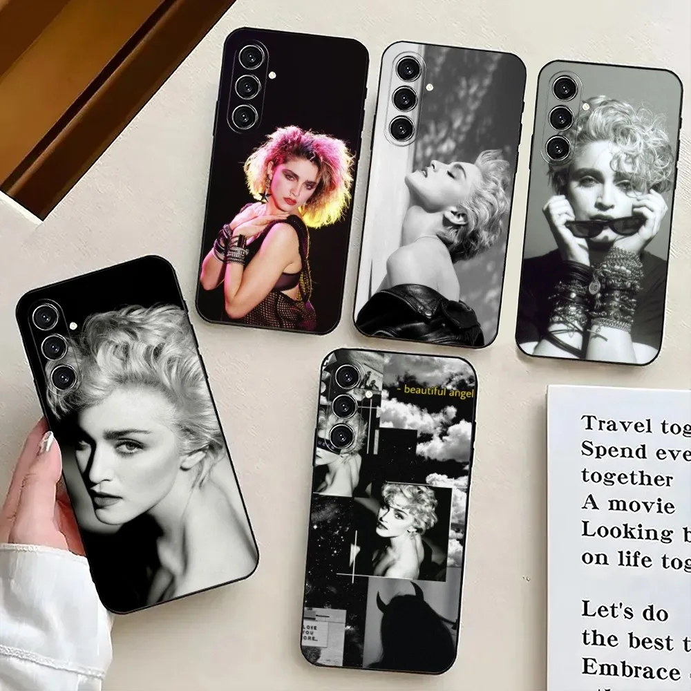 1980s M-Madonna-S  Phone Case For Samsung S24,21,22,23,30,Ultra,S20,Plus,Fe,Lite,Note,10,9,5G Black Soft Cover