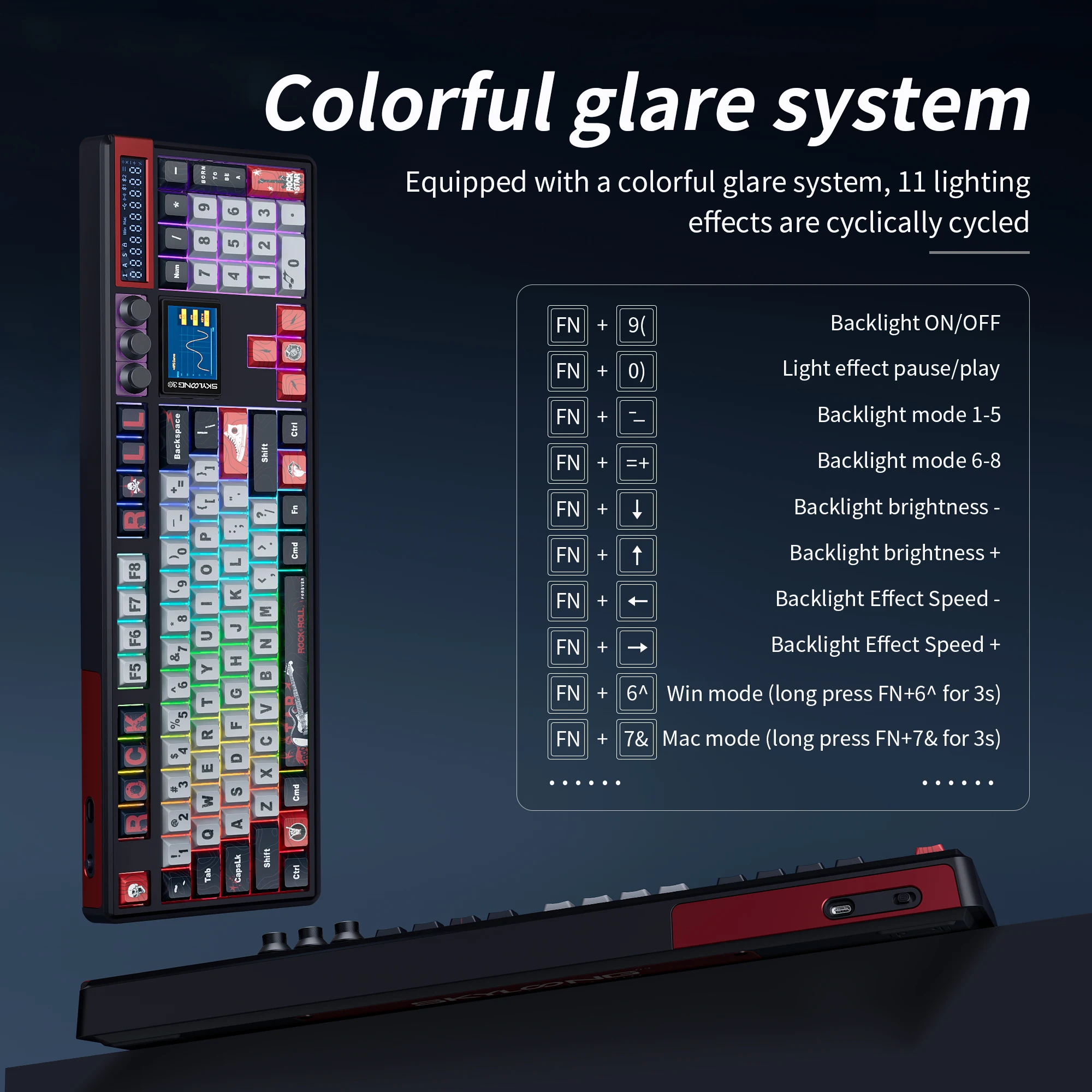 SKYLOONG GK104 Pro ワイヤレスメカニカルキーボード RGBバックライト搭載