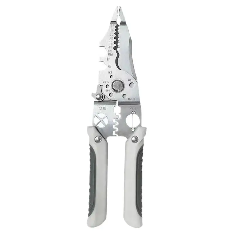 Wire Stripper Wire Cutter Crimper Plier Tool Heavy Duty Professional Cable Scissors Pliers for Cutting Copper Iron Aluminum Wire