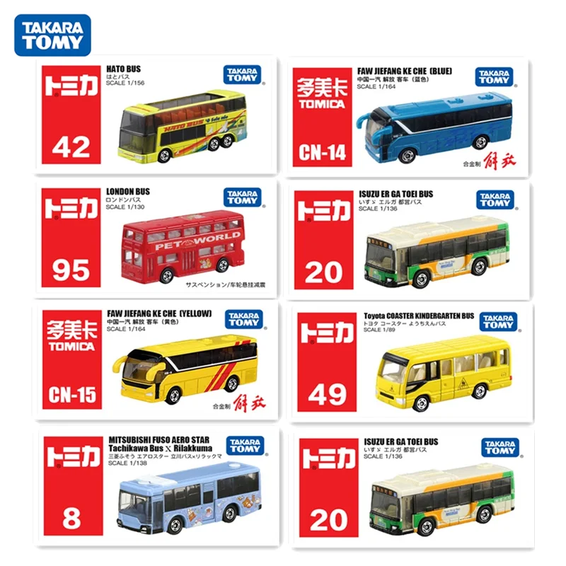 

TAKARA TOMY Tomica Diecast 1/144 Mini Metal Vehicles Model Toys Motor Travel Bus Model Toys Collection Gifts for Children Boys