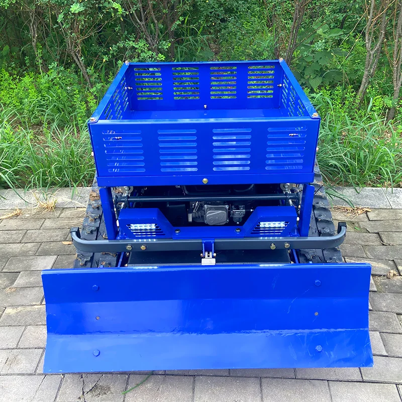 Customized commercial remote-controlled lawn mower track type mini electric robot lawn mower with snow pushing production