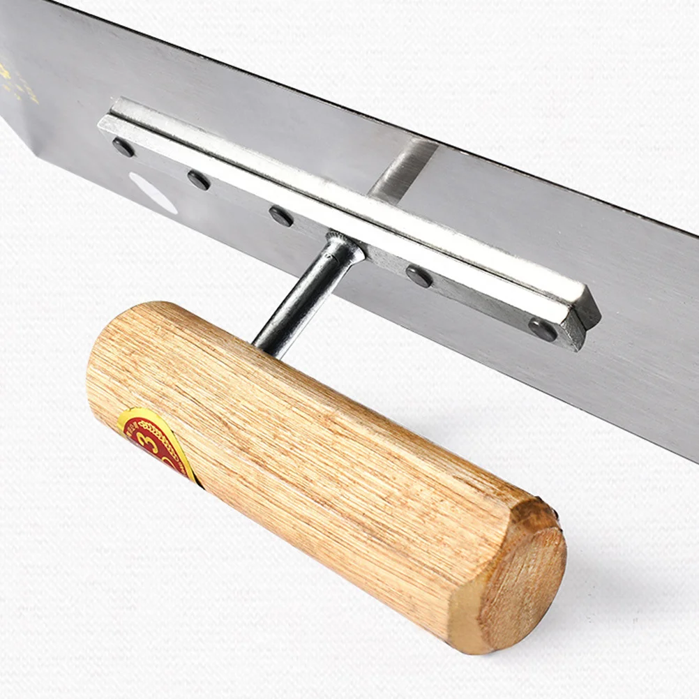 

Concrete Finishing Trowel Manganese Steel Thick Flat Bottom Wooden Handle Tool for Cement Mortar Brick Plastering