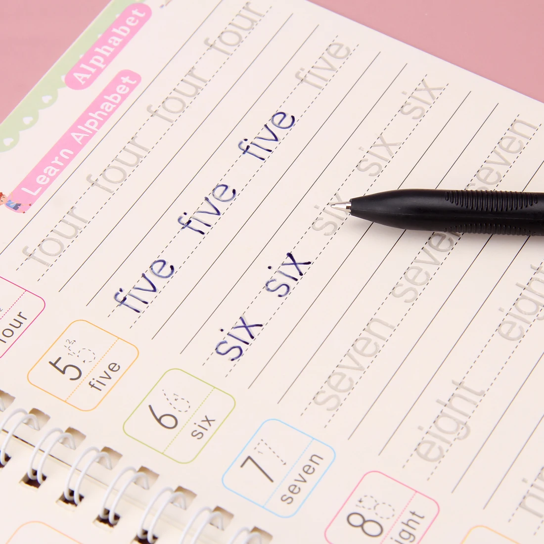 Grande vendita Quaderno di pratica magica per bambini Scrittura per bambini Riutilizzabile Pulizia gratuita Inglese Francese Scrittura Copia Libri Ragazzo Ragazza Apprendimento