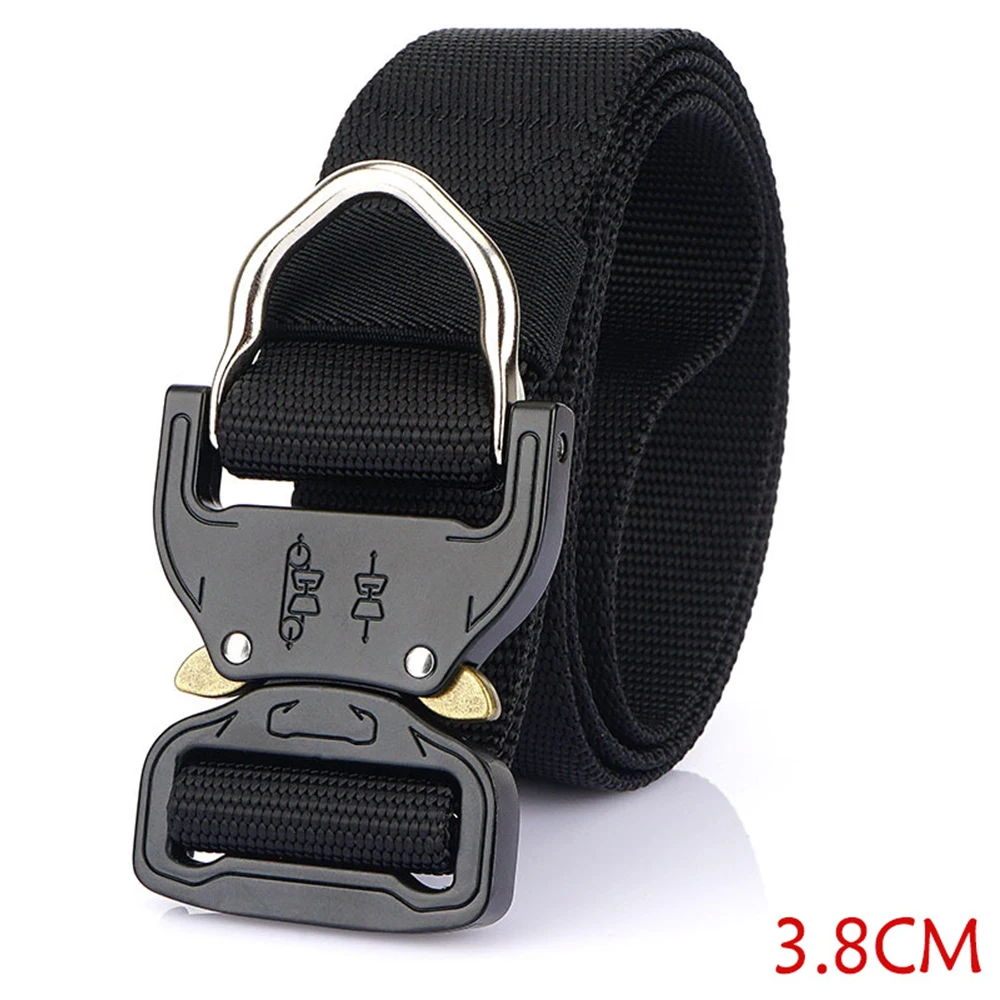 TUSHI Genuine 1.5 inch tactical belt quick release outdoor military belt soft real nylon sports accessories men and women belt