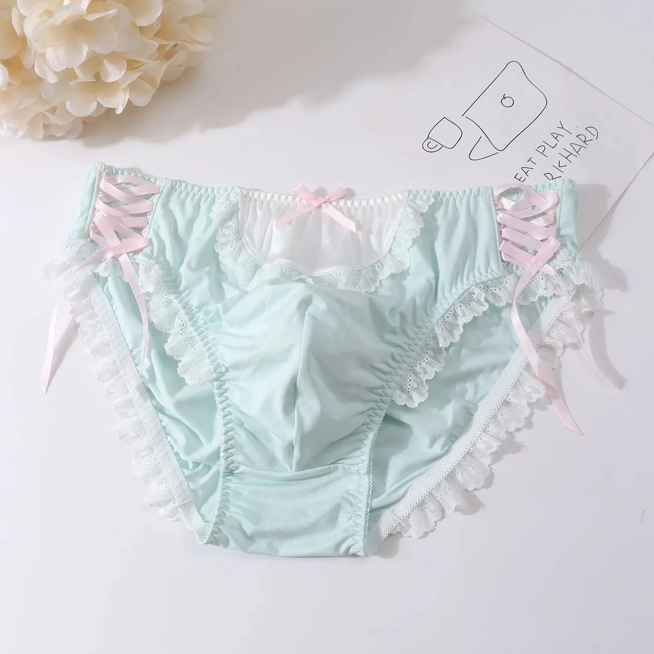 

Мужские милые трусики в стиле Харадзюку, трусы, подарки BF, LGBQ, групповой бег, костюмы для частной вечеринки, DJ Club Bar, тайский мальчик