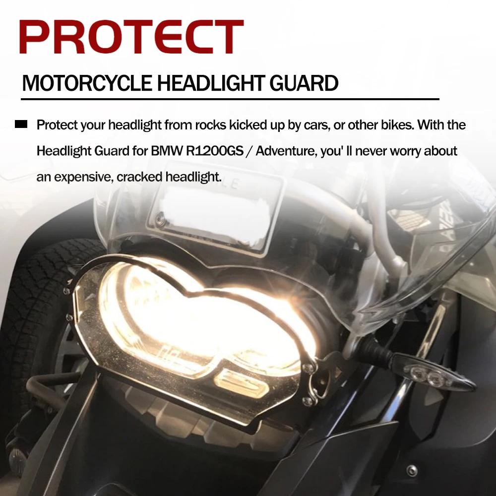 R1200GS R1200GSA Headlight Guard Cover Protection Grill For BMW GSR1200 ADV 2005-2012 Motorcycle Front Light Protective Grille