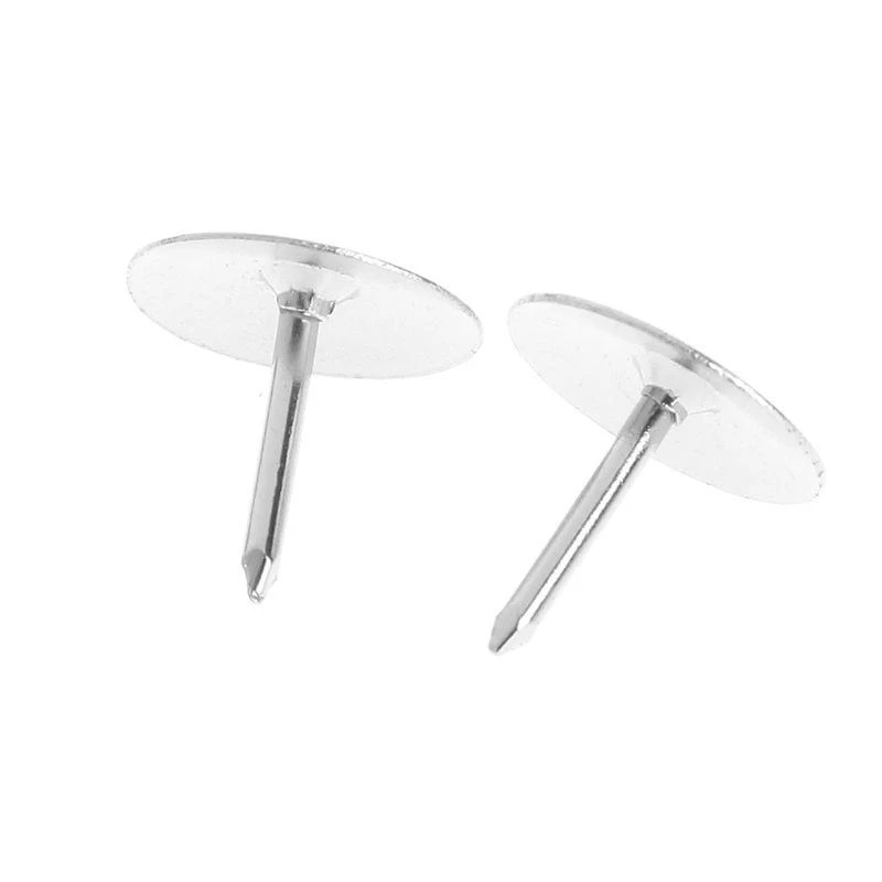 

80 Practical Silver Thumb Tacks Round for Head Metal Push Pin Thumbtack for Hanging Photos Wall Map Bulletin Board Po
