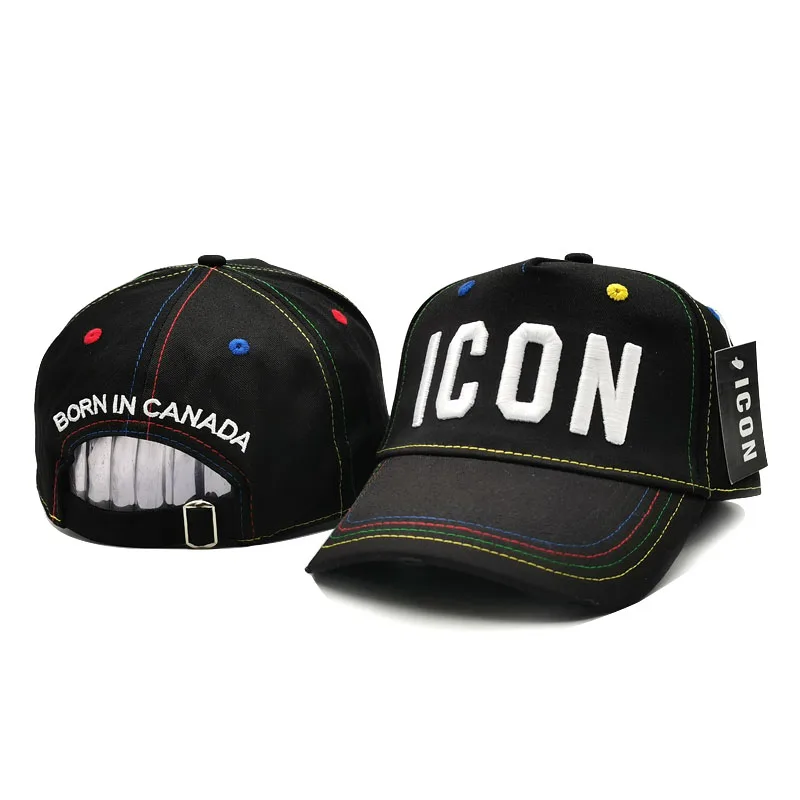 

2022ICON Letter Brand Fashion Cotton Men's Baseball Cap Women's Back Buckle Cap Dad Cap Cotton Bone Trucker Cap