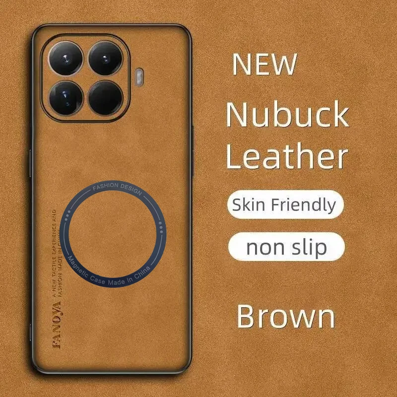 حافظة هاتف مغناطيسية جلدية فاخرة لهاتف Xiaomi 15 TPro Xiaomi 15T Mi 14 T Pro Mi 14 T حافظة ذات ملمس جلدي رقيق #1