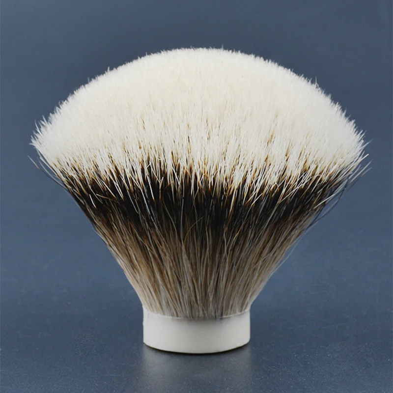 Silvertip Badger Hair Shaving Brush Knots For Men's Shaving Brush Fan Shape Natrual Soft Badger Hair Brush Head Men Beard Tools