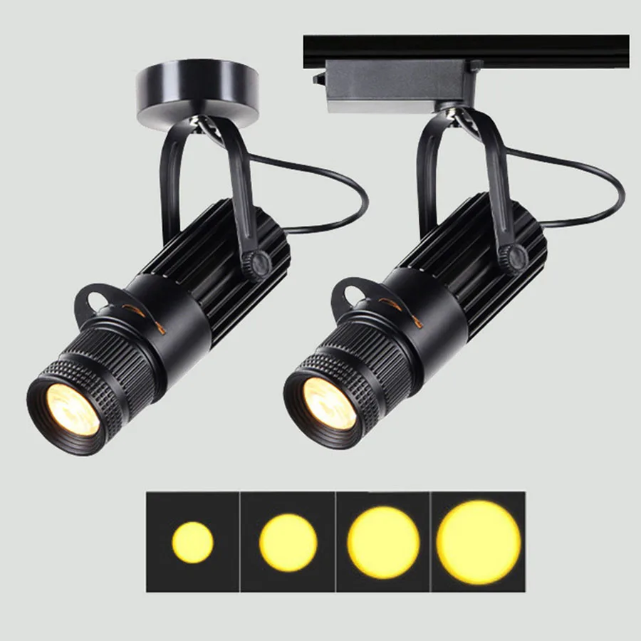 

10/20/30W Theater Stage Zoom Spotlights LED Focus Track Light Restaurant Stor Focus LED Downlight Track Rail Ceiling Spotlight