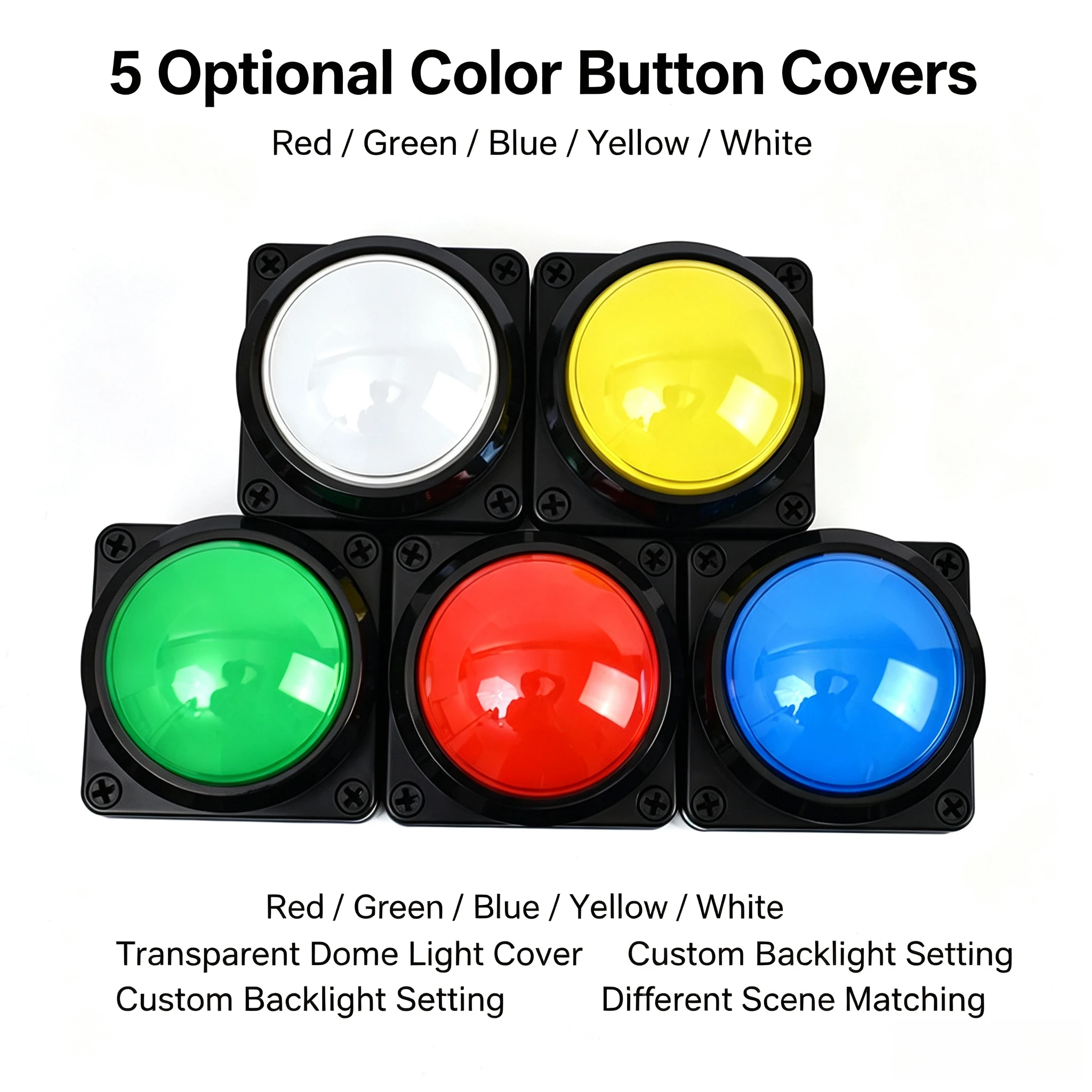 Custom 100mm USB Big Button Switch Remote Buzzer Shortcut Keyboard For Lottery Game And PC Mouse Click Control
