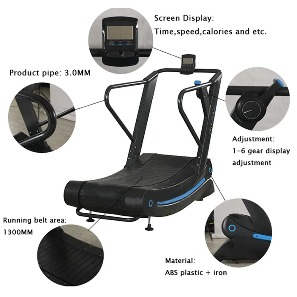 Multi-function Running Machine Curved Treadmill Treadmill Running Machine no power self generating treadmill On Sale