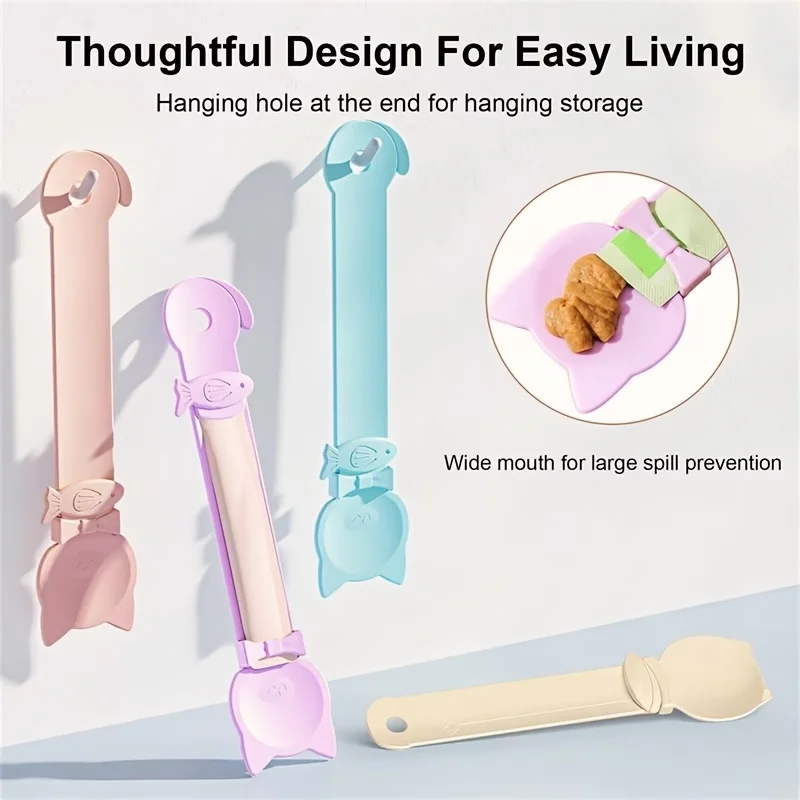 6pcs Cat Treat Spoon Dispenser  Squeeze Feeder Tool For Puree Wet Cat Food