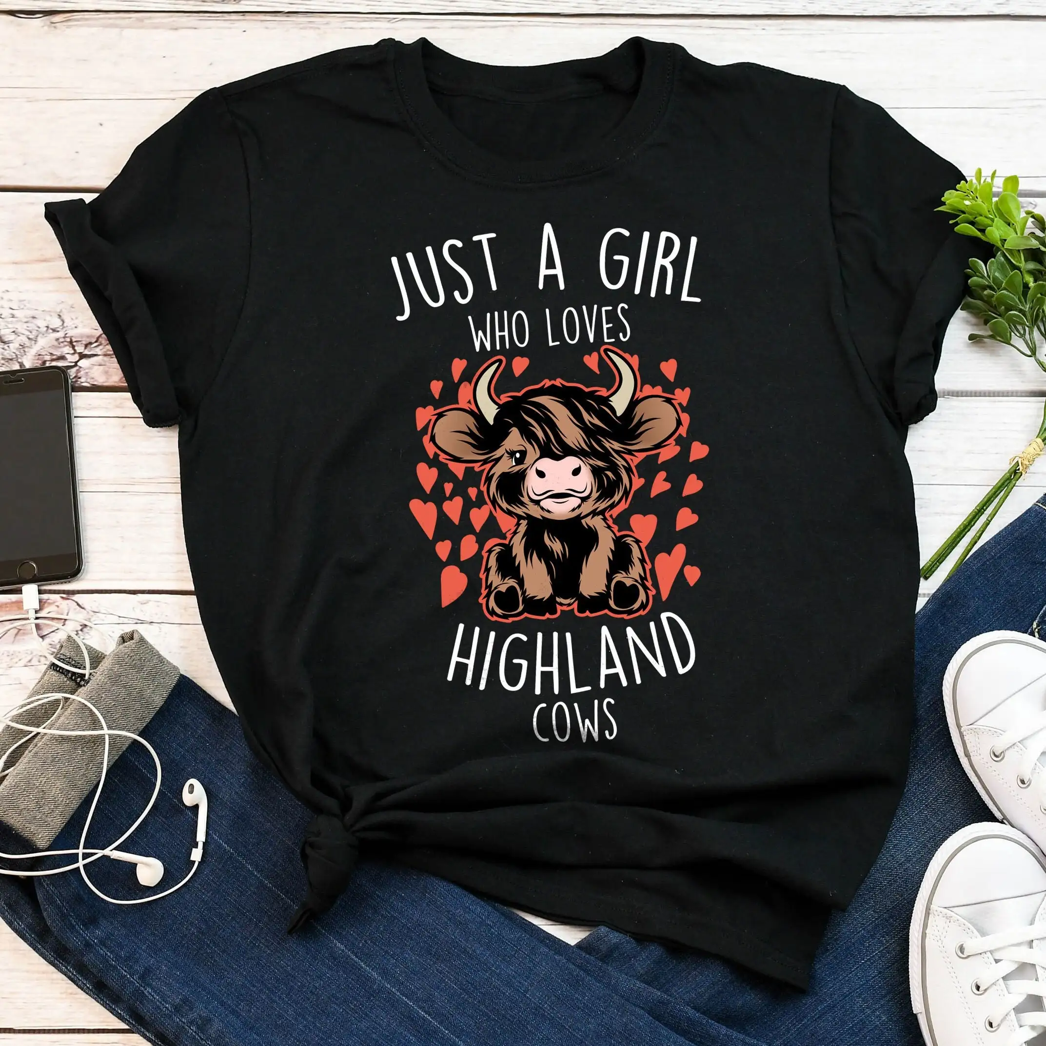 Highland Cow T Shirt Funny Lover Cute Farmer Livestock Mom Dad Hairy Scottish Rancher Homestead