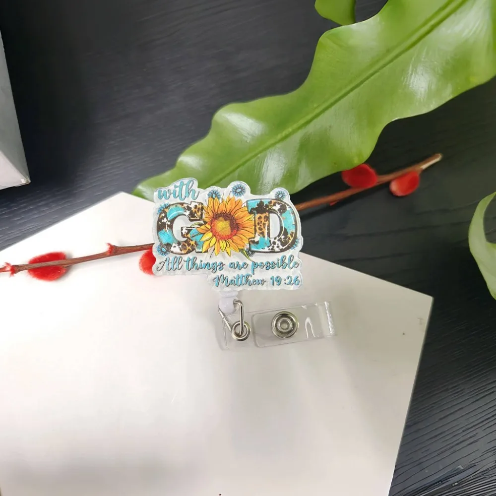 面白いアライグマバッジリール格納式ワニ口クリップ ID バッジクリップアクリルポータブルバッジリールホルダー