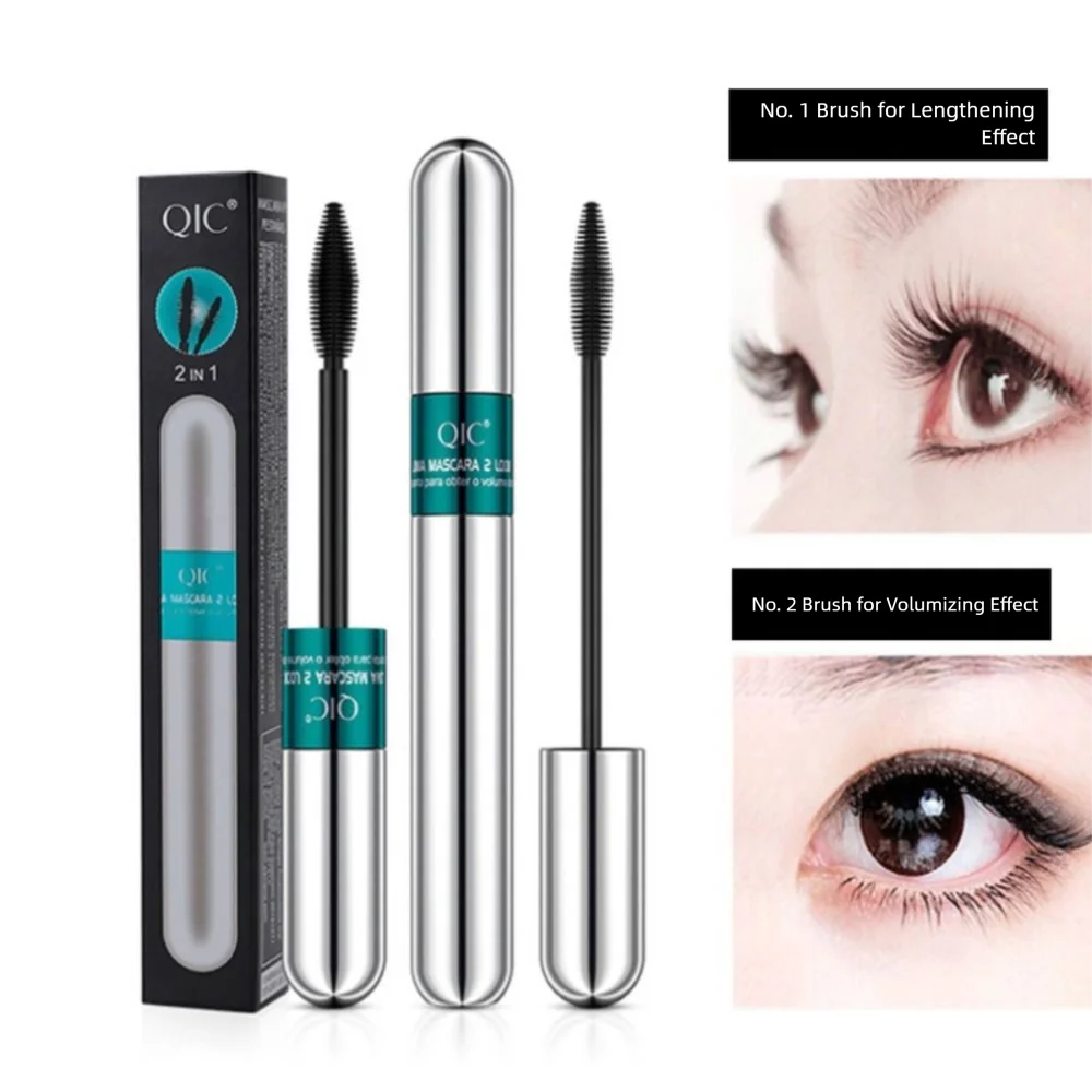 Mascara volume arricciante a lunga durata Mascara impermeabile 3D impermeabile a prova di sbavature Doppio in uno a prova di sudore
