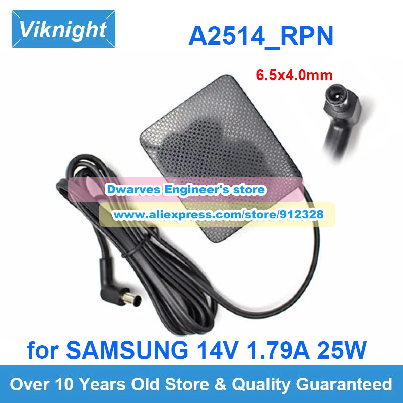 

Genuine A5214_RPN AC Adapter A2514_MPNL 14V 1.79A For SAMSUNG C24F390FHE S27R350FHE S24R350FHE LS27R350FHNXZA L624E360HL/XY