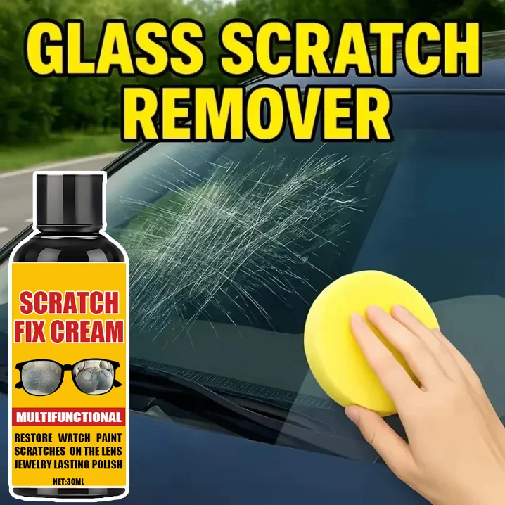 Glass Scratch Repair Paste: Erase Scratches on Windshields/Windows/Bathroom Doors & Polish To New Cleaning Agent
