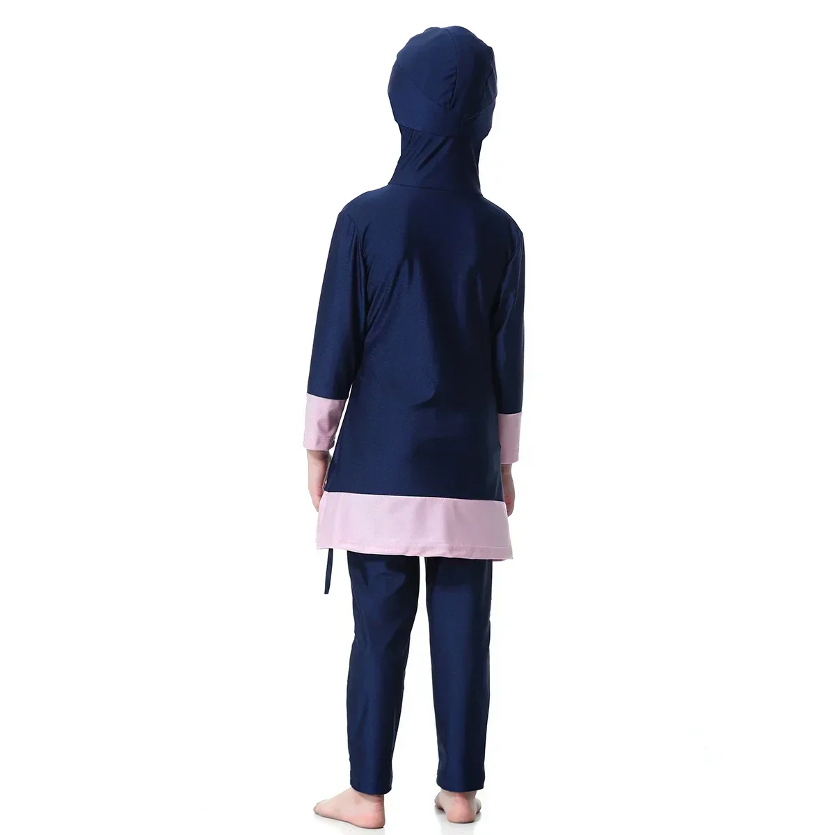 Girls Swimwear Baby Swimsuit Long Sleeves Muslim Hijab Islamic Children Arab Islam Beach Wear Kids Bathing Suits Burkinis Black view 6