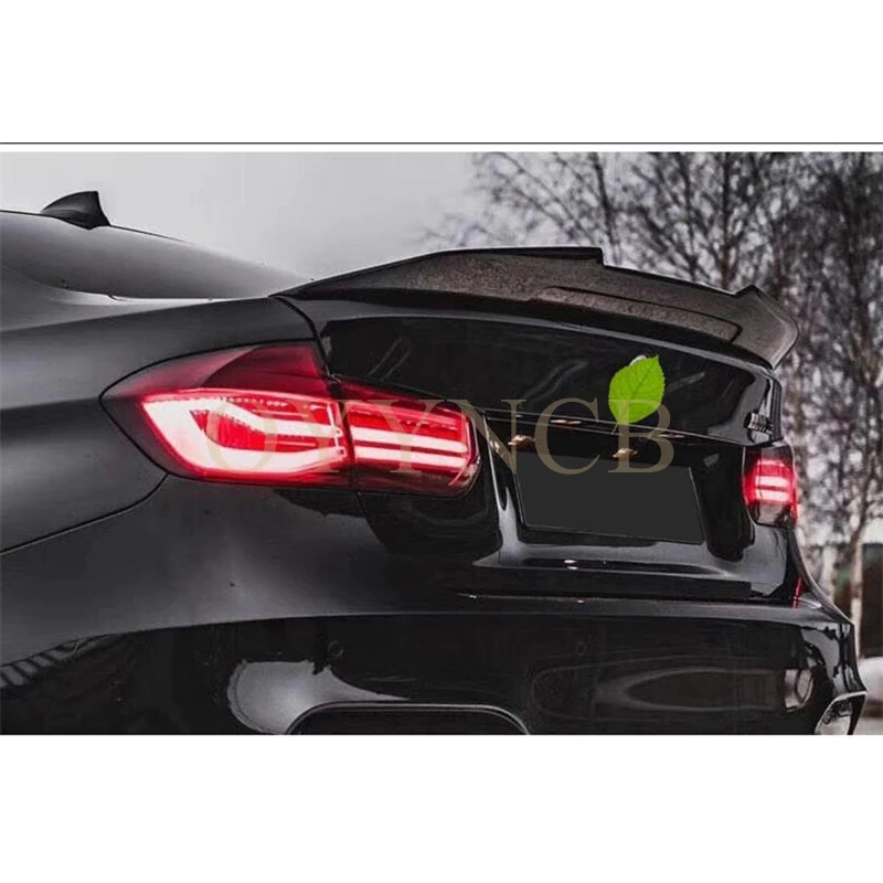 BMW F30 F35 3 시리즈 세단/F80 M3 2013-2018 PSM 스타일 리어 스포일러 립 실제 탄소 섬유/단조 탄소 트렁크 카 스포일러 썸네일 3