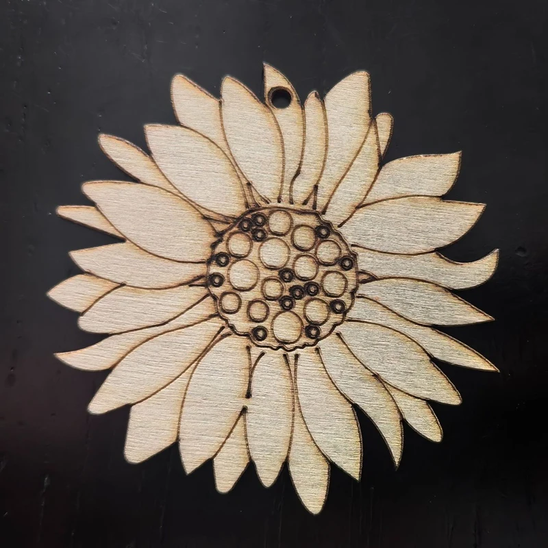 Umweltfreundlich, 60 Stück, unvollendete Holzblumen-Bastelarbeiten, leere Blumenform, Holzdekorationen, Blumen, Weihnachten, Thanksgiving-Dekoration