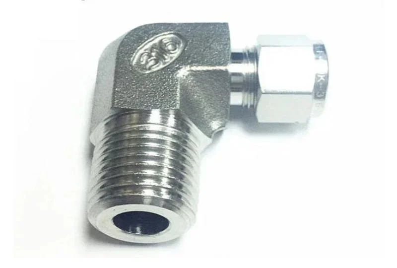 316 Stainless Steel Elbow Termination ME Type Stainless Steel Ferrule Elbow NPT Male Thread