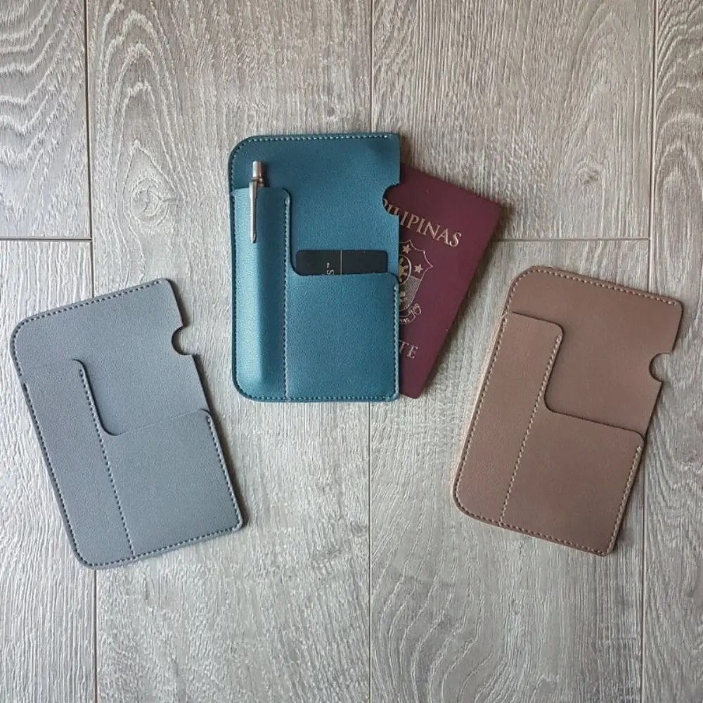 

Кошелек с несколькими отделениями для карт, держатель для паспорта, однотонный кошелек из искусственной кожи, портативная сумка для паспорта, легкие держатели для нескольких карт