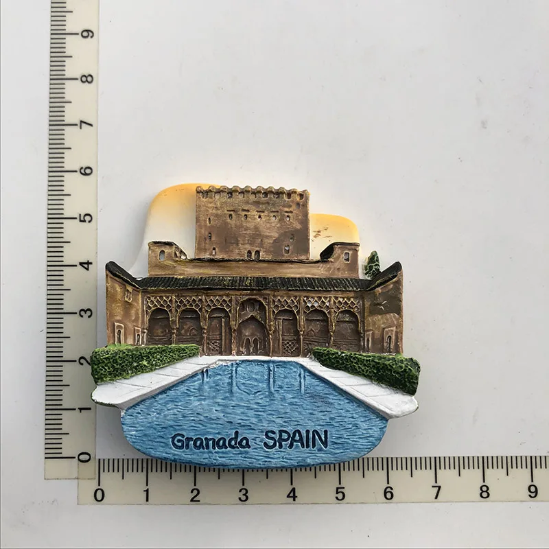 

Granada Spain Creative,Travel,Commemorate,Crafts,3D,Ornaments,Magnetism,Resin Material,Refrigerator Stickers