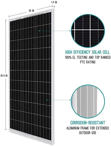 Renogy 400 Watts 12 Volts Monocrystalline Solar RV Kit Off-Grid Kit with Adventurer 30A PWM LCD Charge Controller