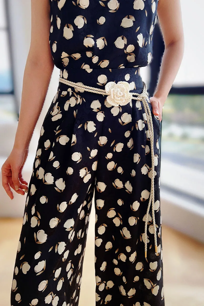

Spring Woven Belt Woman's Accessory Ootd Bohemian Waist Chain Appliques Skirt Basics Y2K 2025 New DABUWAWA DF1EBE021