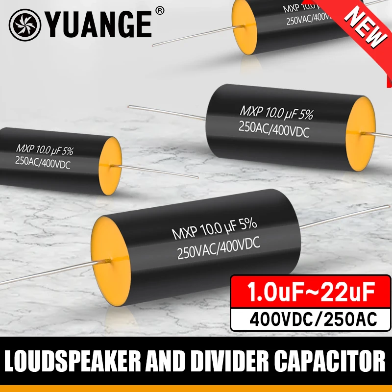 1 PCS speaker capacitor Frequency divider capacitor Polypropylene MXP 1.0μF 2.2μF 2.7μF 3.3μF 4.7μF 5.6μF 8.2μF 10μF 12μF 15μF