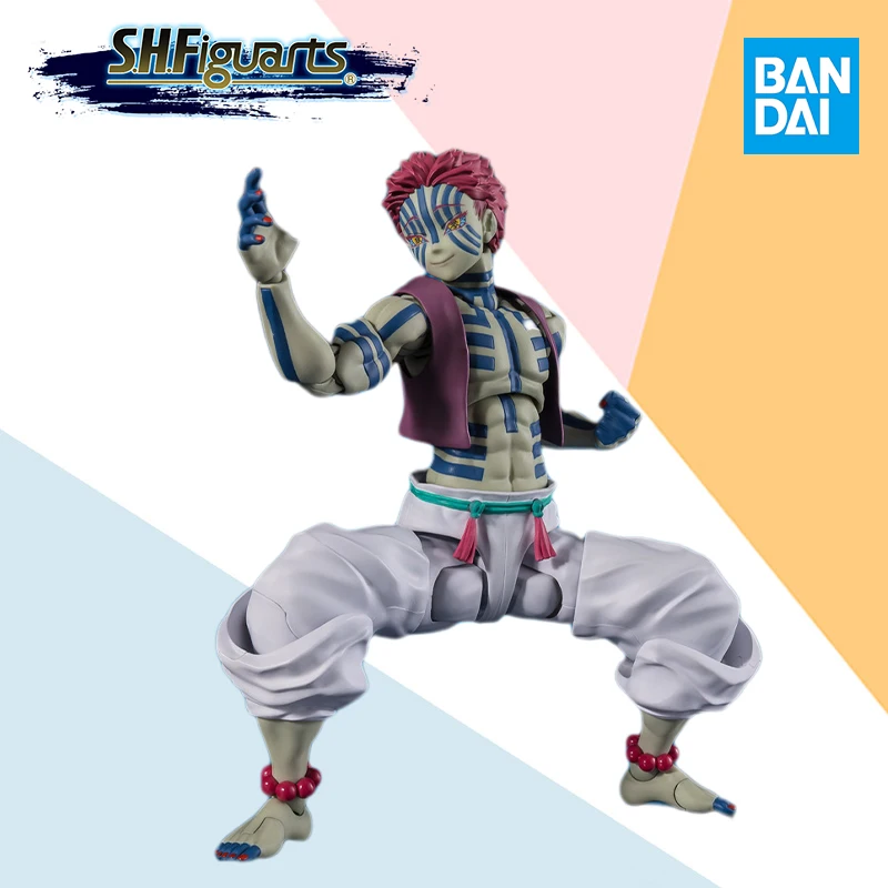 

Bandai SHF Demon Slayer: Kimetsu no Yaiba S.H.Figurats Akaza, аниме, полная фигурка, готовый комплект, игрушка в подарок для детей, модель