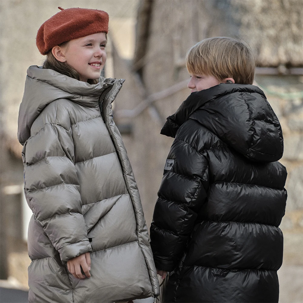 Dave Bella Girls Boys Girls Thicken Down Parka Jacket Children Winter Warm Hooded Down Coat Waterproof Outwear Clothes DK4254942