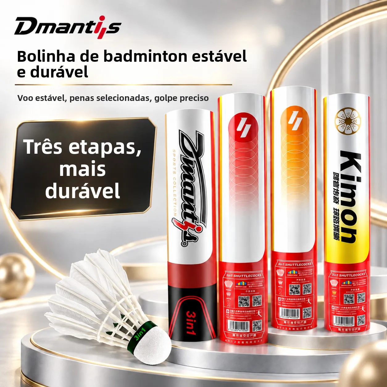 volani-da-badminton-dmantis-in-piume-d'oca-a-tre-sezioni-per-allenamento-e-competizione-resistenti-e-stabili-ideali-per-appassionati-di-sport-e-fitness