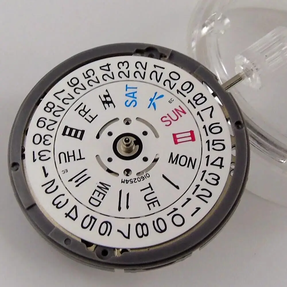 3.8H movimento originale NH36A per SKX Watch Mod Seik parti di ricambio calendario doppia settimana Kit di strumenti di riparazione ruota dati nera
