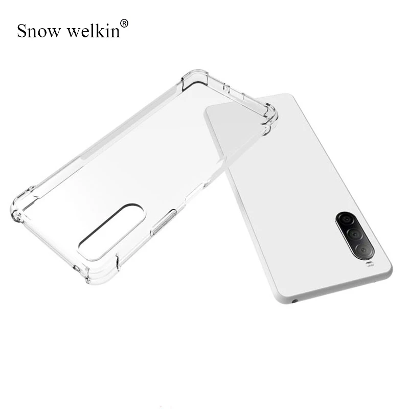 For Xperia 1 5 10 V IV Airbags Buffer Full Protection Case For Sony Xperia 1 5 10 II III IV V Case Clear Soft TPU Back Cover