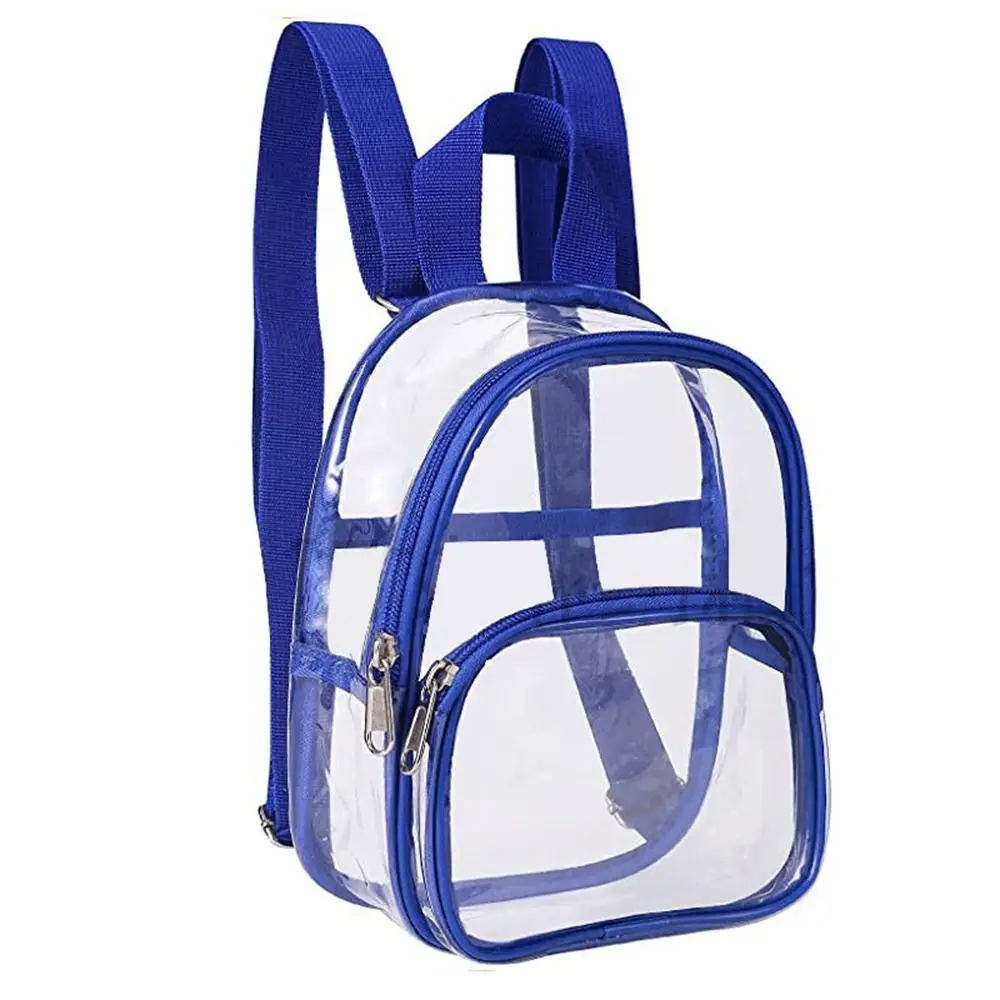 Summer New Fashion Transparent PVC Backpack Women Travel Knapsack Student School Bags Small Handbags Casual Mini Rucksack