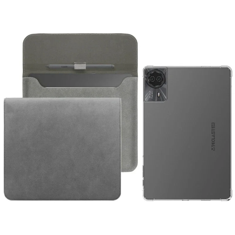 

Прозрачный противоударный чехол-накладка 2-в-1 из ТПУ с тонким чехлом-сумкой для хранения планшета для Teclast T50 plus / T50 Max / T50HD (2024)