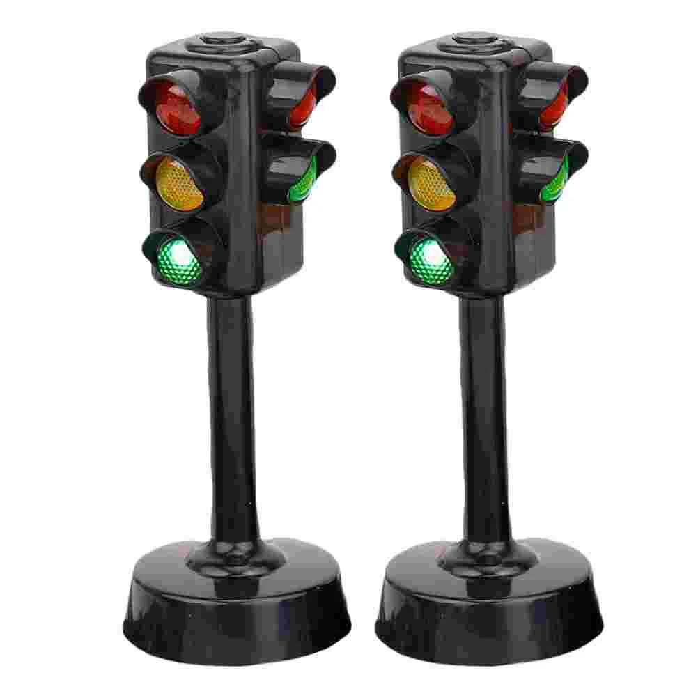 

2pcs Road Signs For Kids Children Traffic Pretend Play Kids Traffic Lights Kids Traffic Signal Kids Skill Development Stoplight