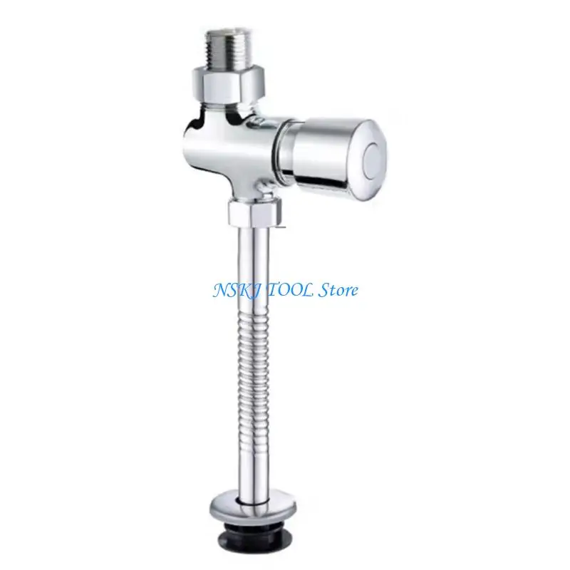 L8RC Heavy Duty Copper Urinal Flush Valves Manual Press Operate for Public Restrooms