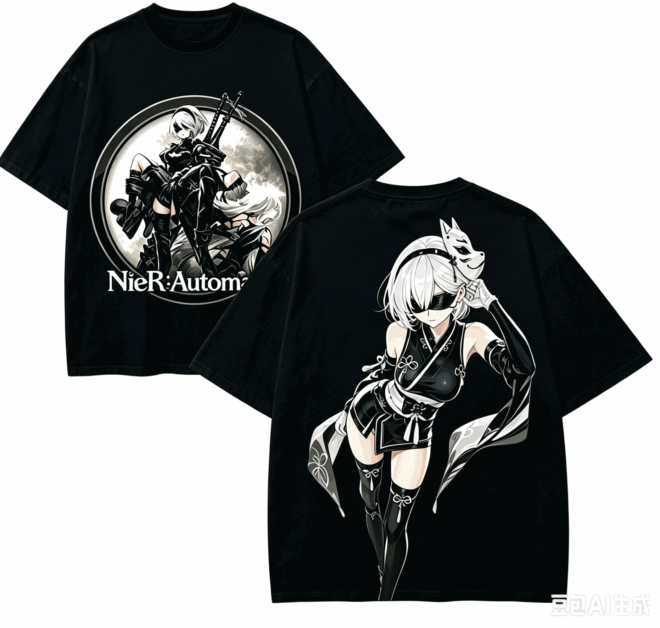 Nier Automata Anime Lover T-shirt Harajuku Cotton New Model High Street Retro Fashion Oversized Unisex Breathable high quality