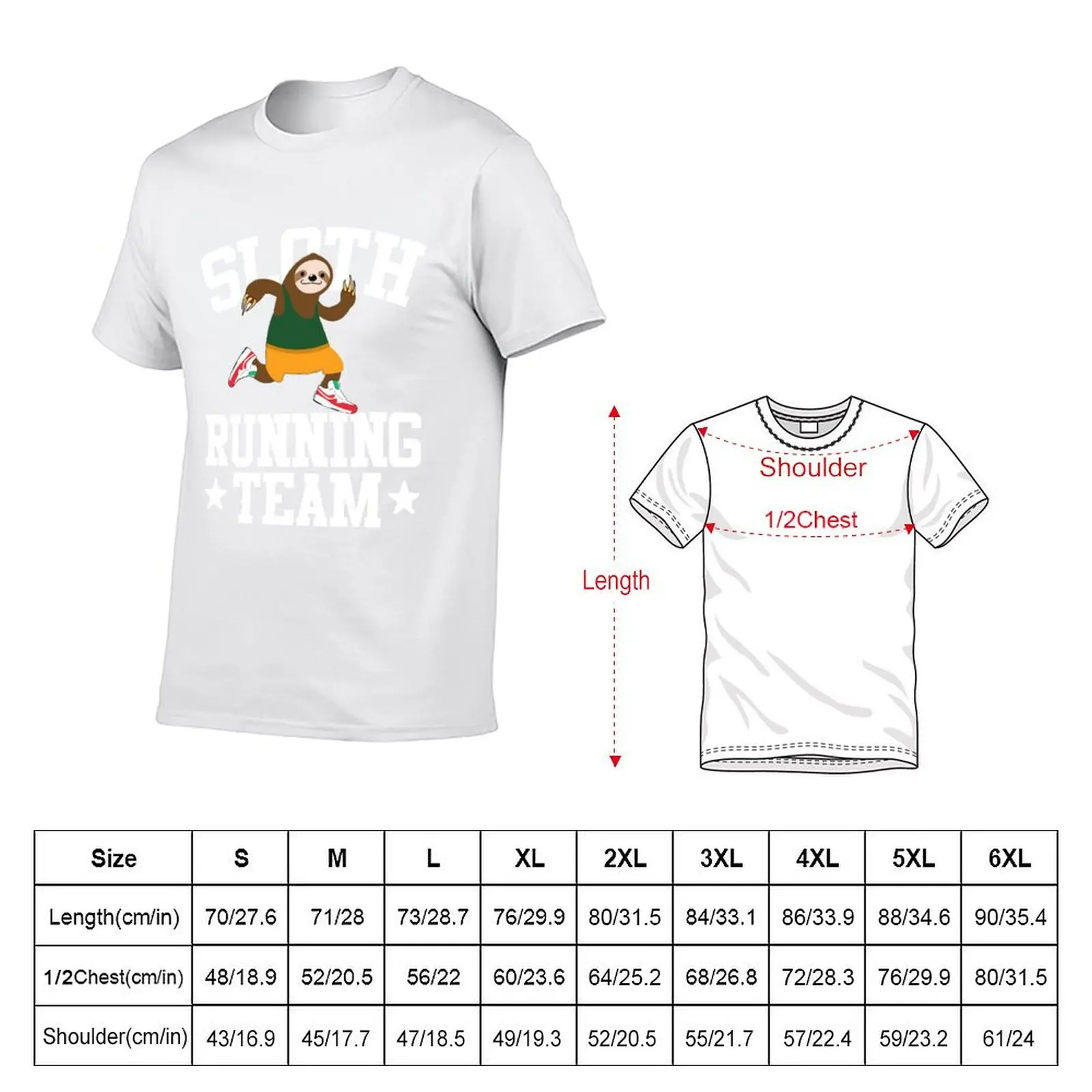 Sloth Running Team T-Shirt man t shirt designer t shirts for man slim fit T-Shirt