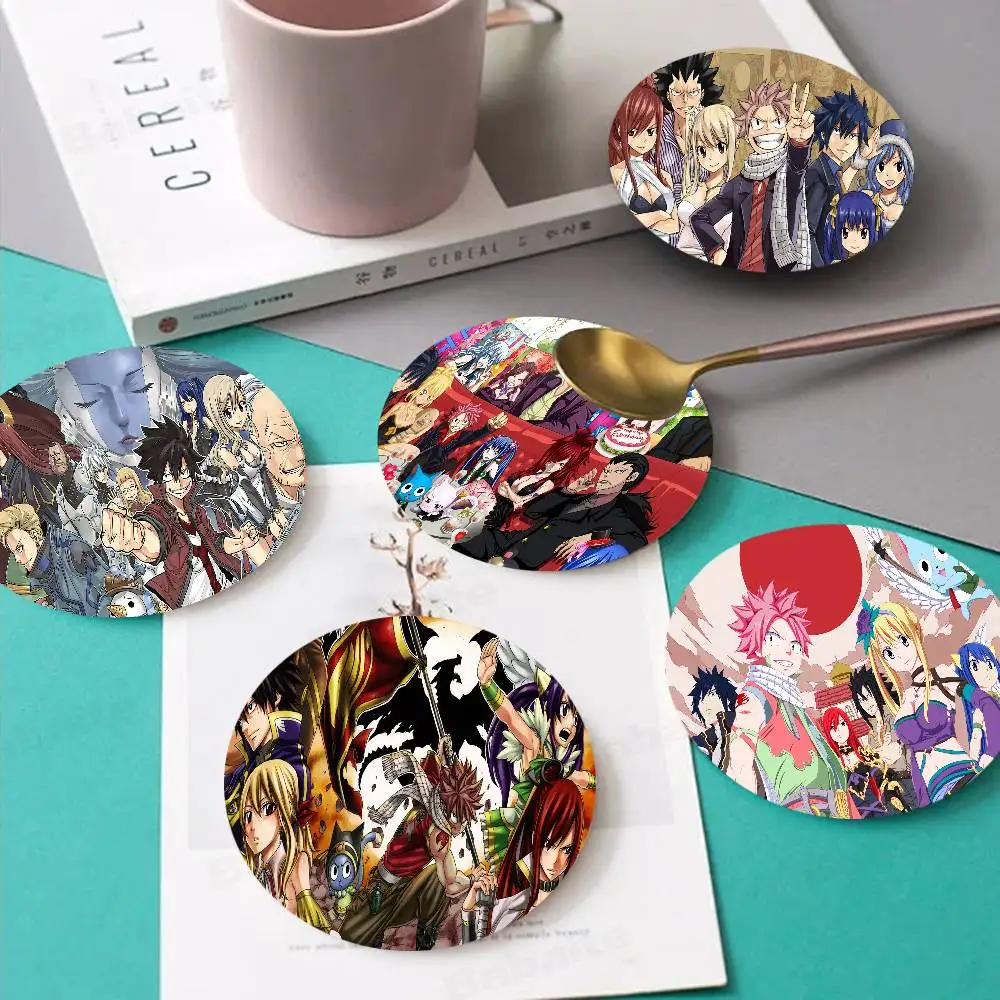 F-Fairy T-Tail A-Anime Coaster Wooden Drink Tray Suitable Fo