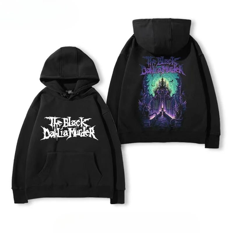 

Rock metal personalized printed hooded sweatshirt for 2025 autumn/winter loose and trendy streetwear for men and women