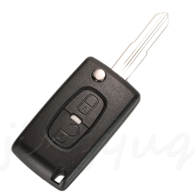 jingyuqin For Peugeot 4007 ET 4008 Citroen C-Crosser C4 Aircross 2 Button Flip Remote Key Case Shell Fob MIT-11R Blade CE1731