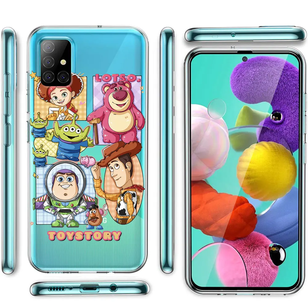 TPU Case for Samsung Galaxy A51 A14 A54 A12 A41 A21s A13 A15 A55 A71 A23 A31 A33 A52 A24 Phone Cover Disney Cartoon Toy Story